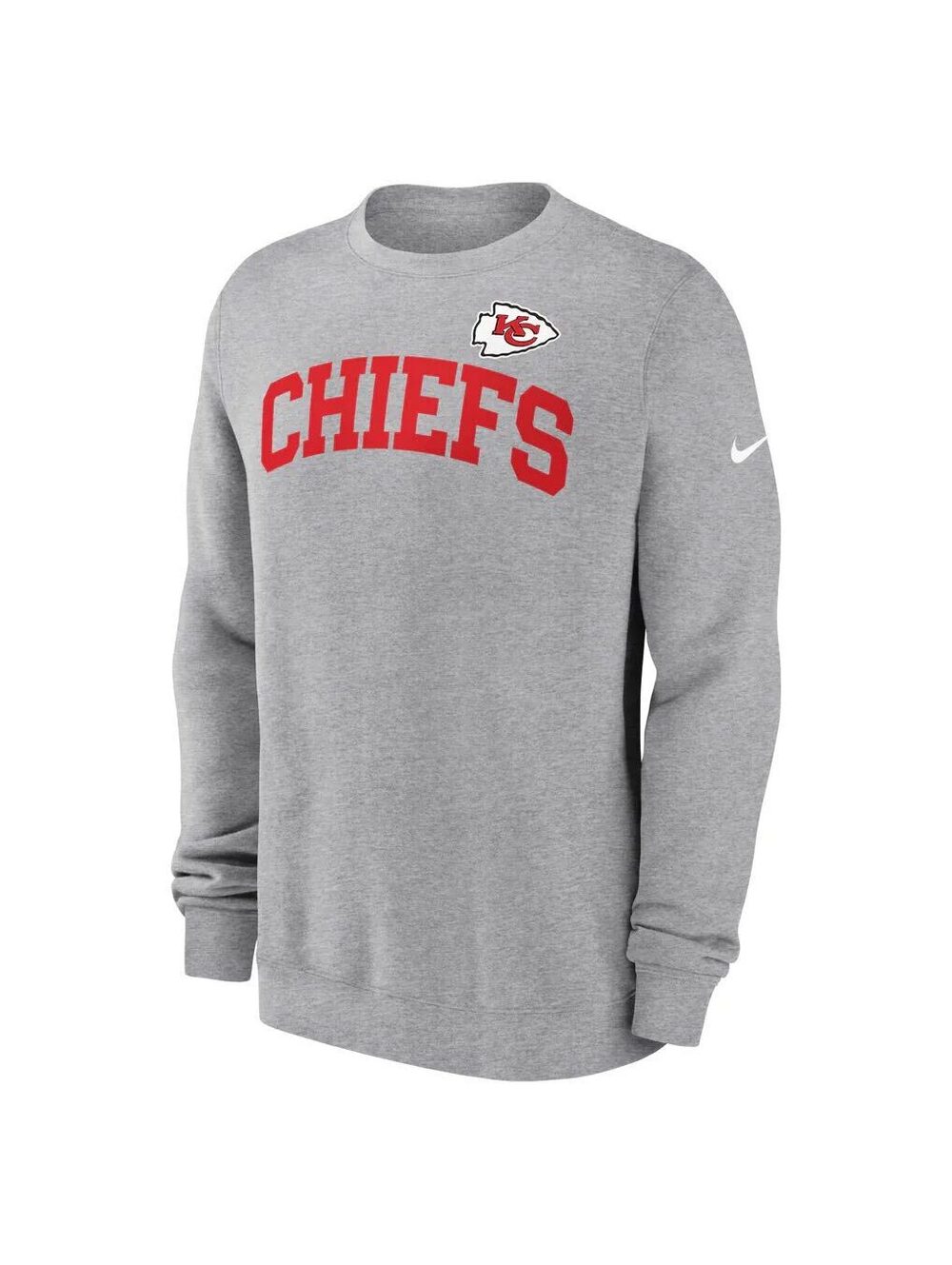 NWT New Kansas City Chiefs Nike Club Pullover Sweatshirt - Heather Gray - Small